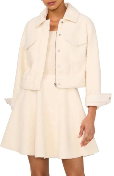 1.state Faux Shearling Crop Jacket In Birch