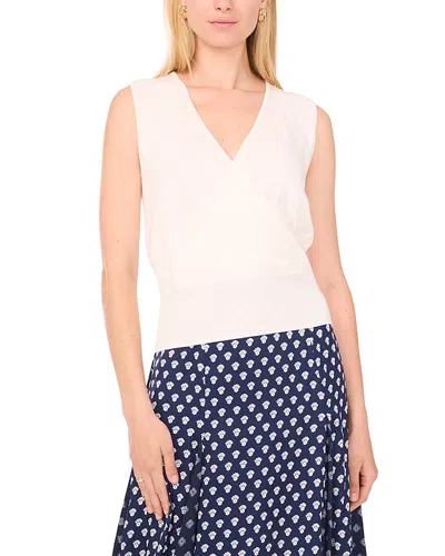 1.state Faux Wrap Top In White