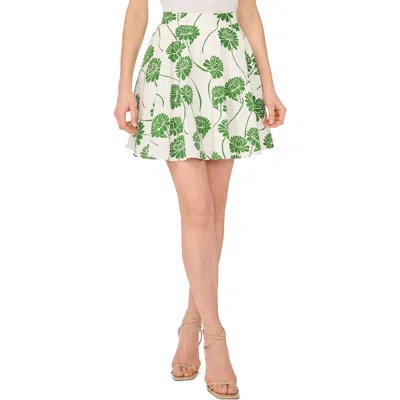 1.state Floral Cotton Mini Circle Skirt In Moss