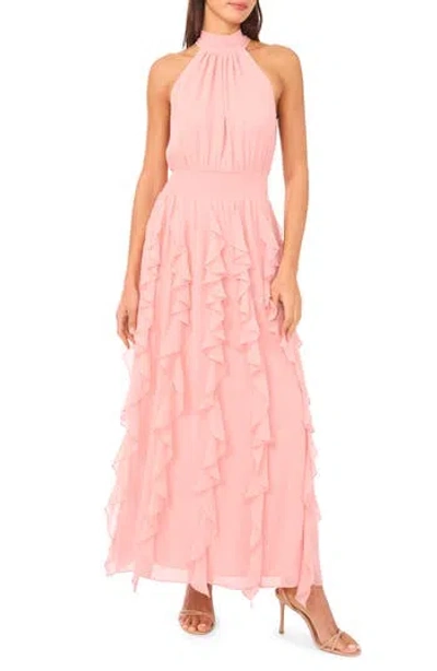 1.state Flounce Cascading Maxi Dress In Pink