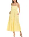 1.state Flounce Hem Maxi Dress In Yellow