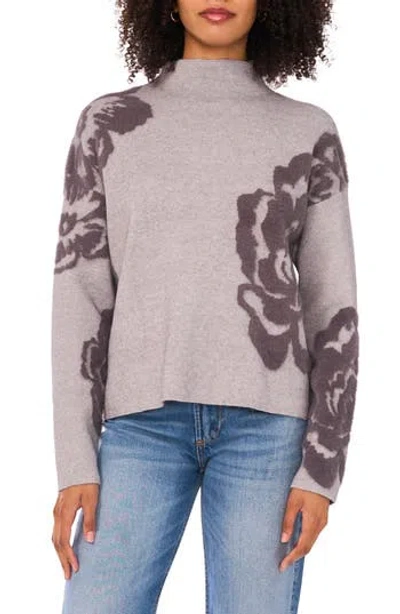 1.state Flower Mock Neck Sweater In Purple