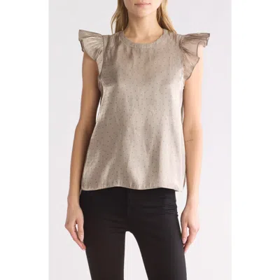 1.state Flutter Sleeve Blouse In Morning Dove