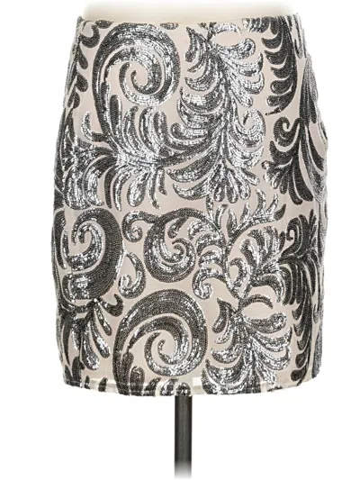 Pre-owned 1.state Formal Skirt In Silver