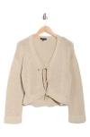 1.state Front Tie Cardigan In Brown