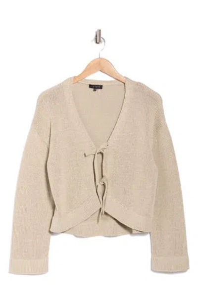 1.state Front Tie Cardigan In Brown