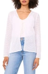 1.state Front Tie Open Knit Cardigan