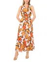 1.state Split Neck Maxi Dress In Multi