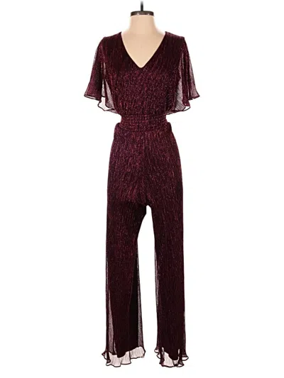 Pre-owned 1.state Jumpsuit In Burgundy