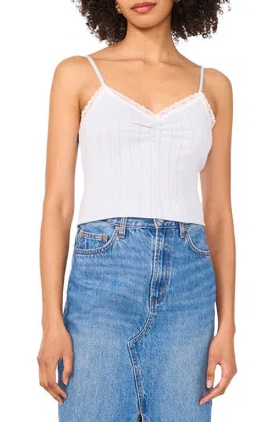 1.state Lace Trim Pointelle Camisole In Angel Blue