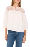 1.state Lace Trim Blouse In New Ivory