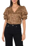 1.state Bubble Sleeve Top In Sand
