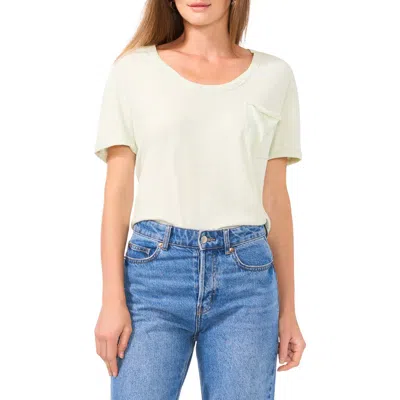 1.state Linen Blend Slub Pocket T-shirt In Mint Leaf