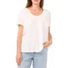 1.state Linen Blend Slub Pocket T-shirt In New Ivory