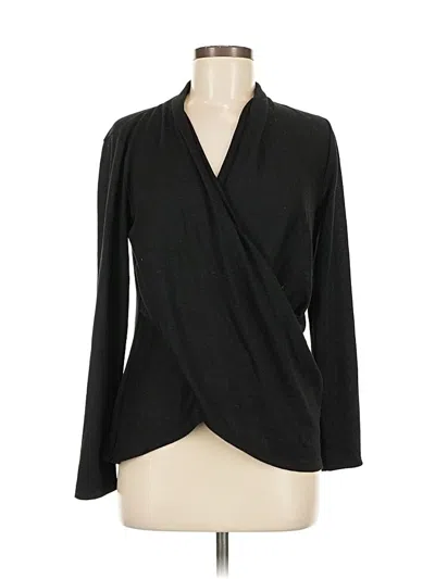 Pre-owned 1.state Long Sleeve Blouse In Black