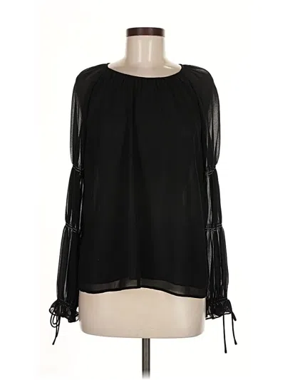 Pre-owned 1.state Long Sleeve Blouse In Black