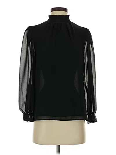 Pre-owned 1.state Long Sleeve Blouse In Black