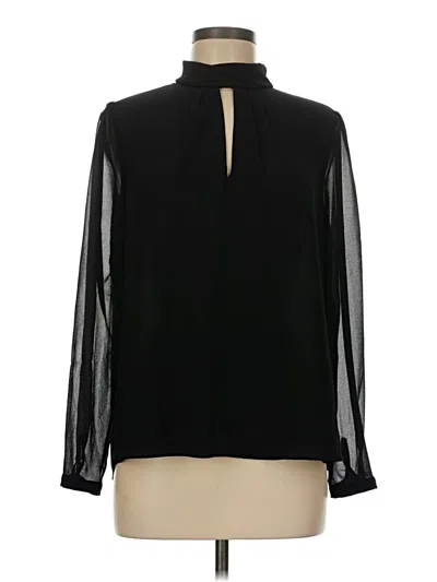 Pre-owned 1.state Long Sleeve Blouse In Black