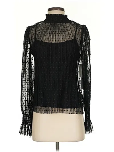 1.state Long Sleeve Blouse In Black