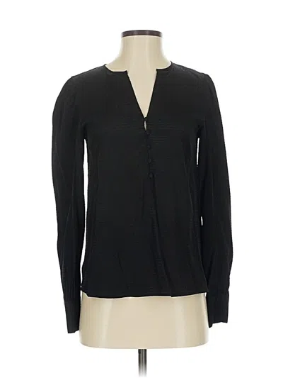 Pre-owned 1.state Long Sleeve Blouse In Black