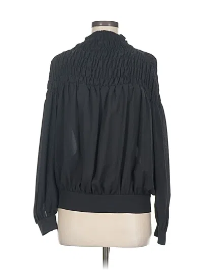 Pre-owned 1.state Long Sleeve Blouse In Black