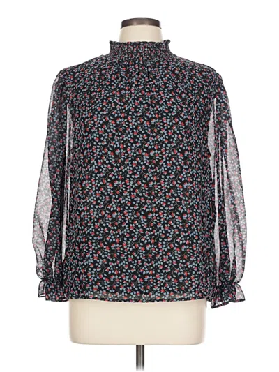 Pre-owned 1.state Long Sleeve Blouse In Black