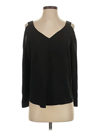 Pre-owned 1.state Long Sleeve Blouse In Black