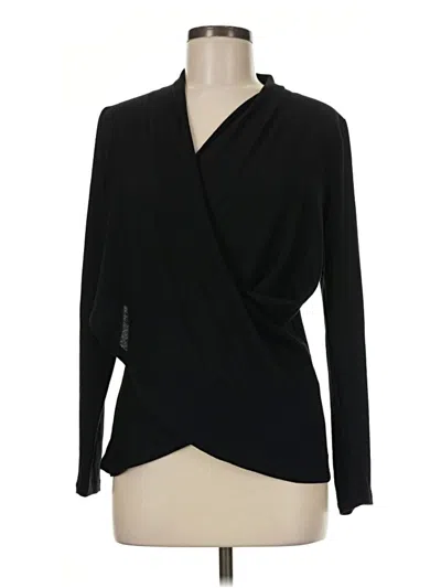 Pre-owned 1.state Long Sleeve Blouse In Black