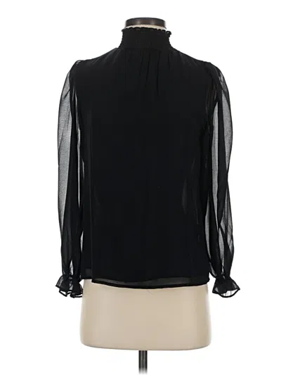 Pre-owned 1.state Long Sleeve Blouse In Black