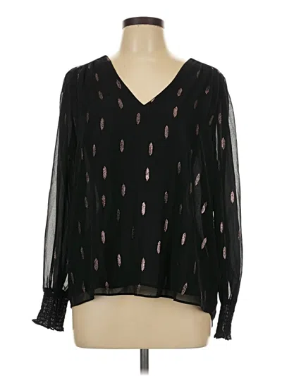 1.state Long Sleeve Blouse In Black