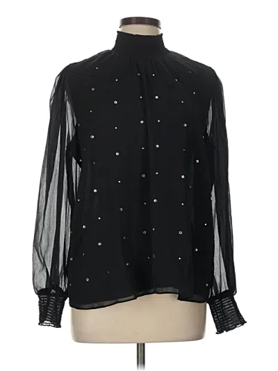 Pre-owned 1.state Long Sleeve Blouse In Black