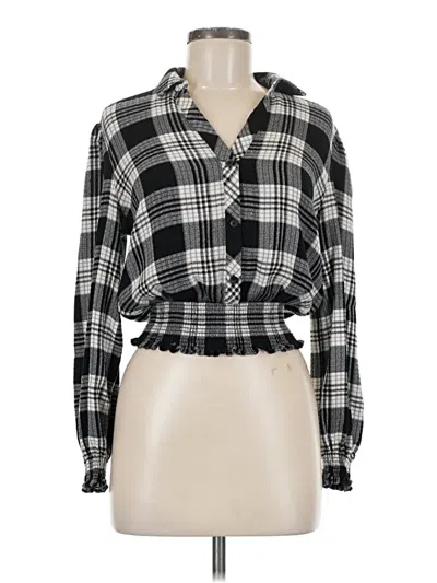 Pre-owned 1.state Long Sleeve Blouse In Black