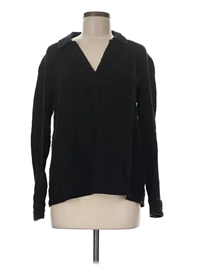 Pre-owned 1.state Long Sleeve Blouse In Black
