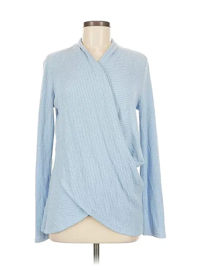 Pre-owned 1.state Long Sleeve Blouse In Blue
