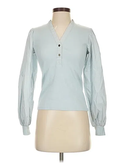 Pre-owned 1.state Long Sleeve Blouse In Blue