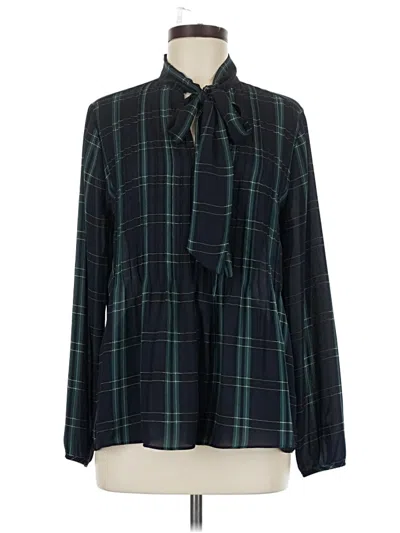 Pre-owned 1.state Long Sleeve Blouse In Blue