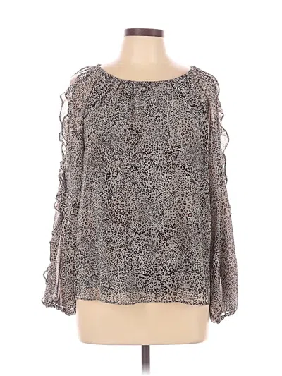 Pre-owned 1.state Long Sleeve Blouse In Gray
