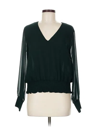 Pre-owned 1.state Long Sleeve Blouse In Green