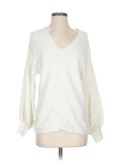 Pre-owned 1.state Long Sleeve Blouse In Ivory