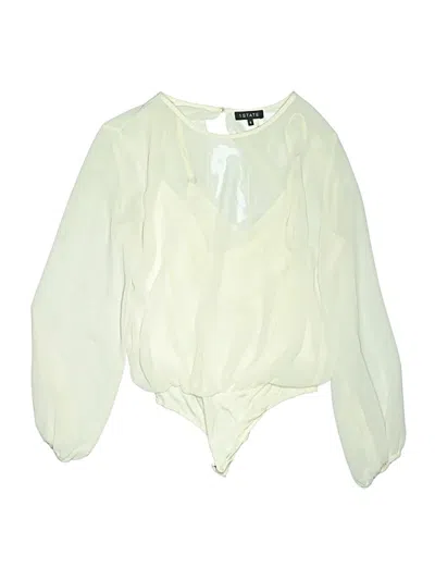 Pre-owned 1.state Long Sleeve Blouse In Ivory
