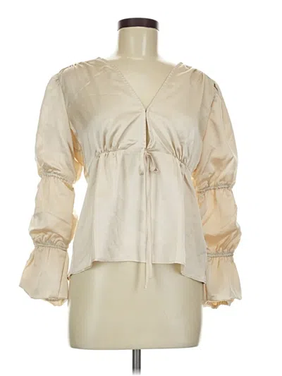 Pre-owned 1.state Long Sleeve Blouse In Ivory