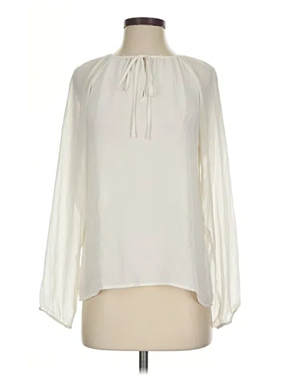 Pre-owned 1.state Long Sleeve Blouse In Ivory