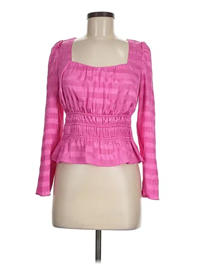 Pre-owned 1.state Long Sleeve Blouse In Pink