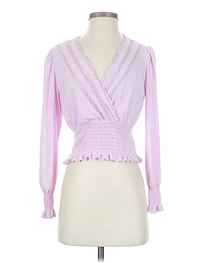 Pre-owned 1.state Long Sleeve Blouse In Pink
