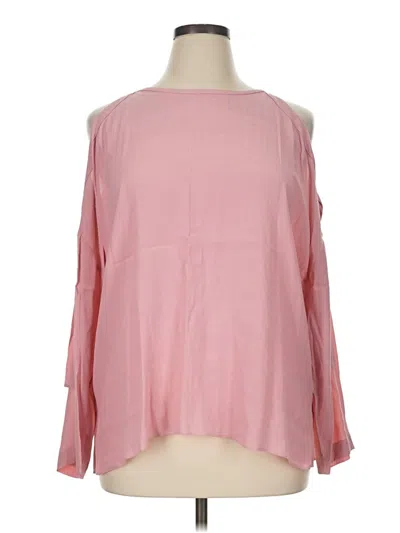 Pre-owned 1.state Long Sleeve Blouse In Pink