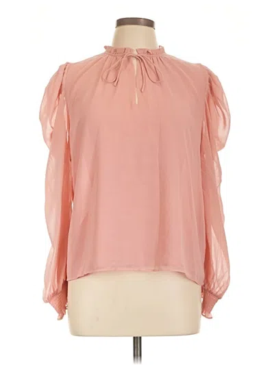Pre-owned 1.state Long Sleeve Blouse In Pink