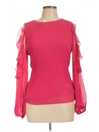 Pre-owned 1.state Long Sleeve Blouse In Pink