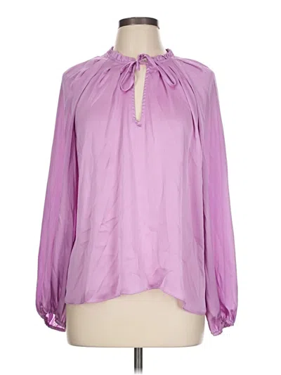 Pre-owned 1.state Long Sleeve Blouse In Purple