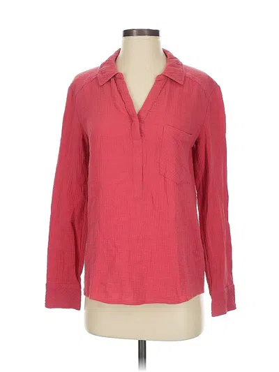Pre-owned 1.state Long Sleeve Blouse In Red