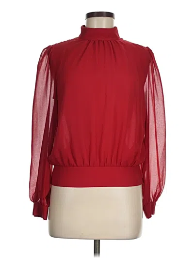 Pre-owned 1.state Long Sleeve Blouse In Red